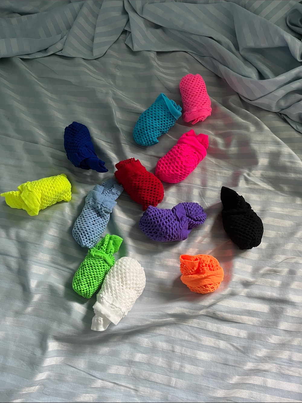 Colorful Mix of Fishnet Arm Gloves - Bright Multi Pack